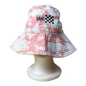 Vans Bucket Hat Tie Dye Pink White Black Logo Adult Unisex Sz Small Medium